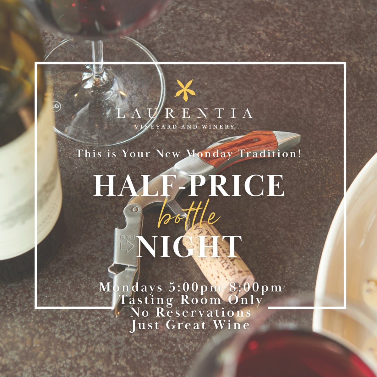 Half price bottle Mondays graphic