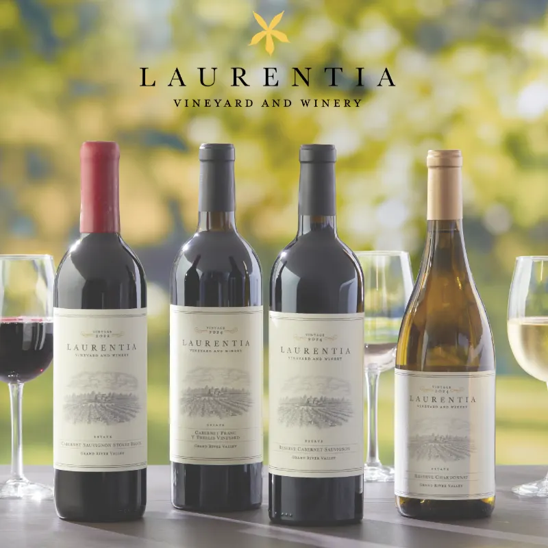 Fall 2026 Wine Club release graphic with row of wine bottles on table